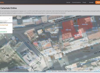 Mappa catastale online Visureasy con confini particelle catastali